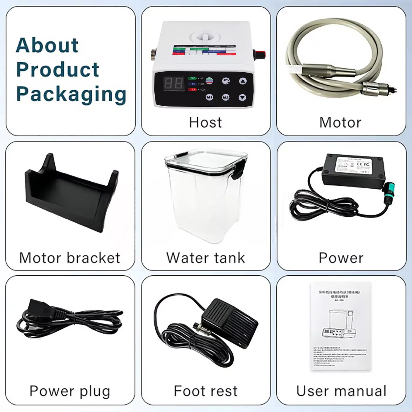 Dental Brushless LED Electrical Micro Motor with Water Tank